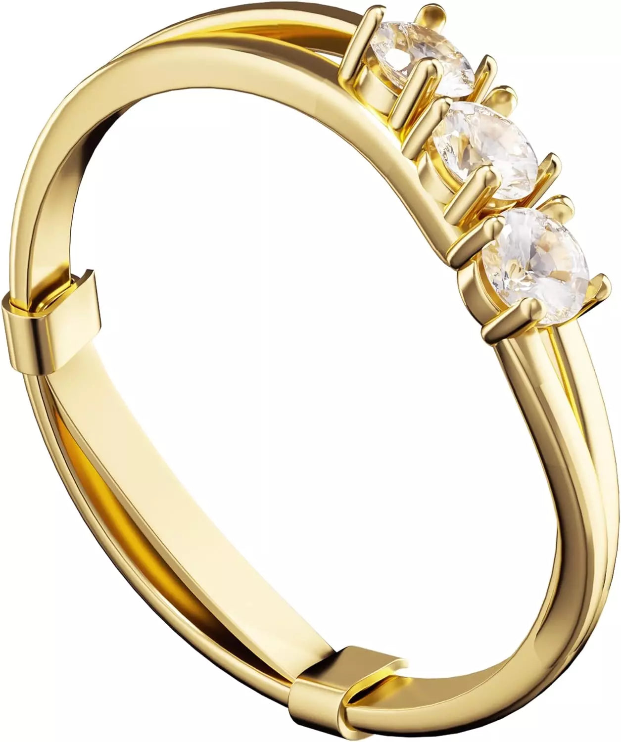 9 Pack Filled Gold Metal Ring Guard,Invisible Ring Size Adjuster Set for Loose R