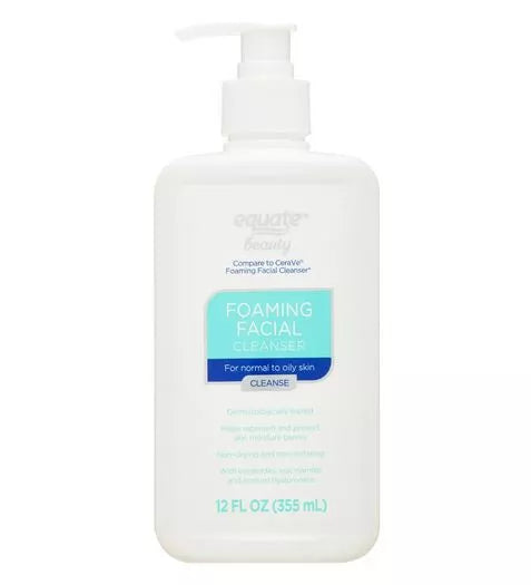 Equate Beauty Foaming Facial Cleanser for Normal to Oily Skin, 12 fl oz