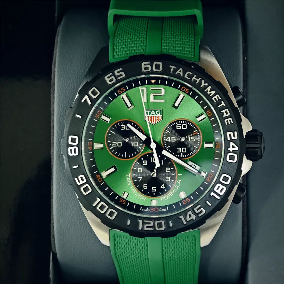 Tag Heuer Formula 1 Quartz Chronograph 43mm Green Men's Watch CAZ101AP.FT8056