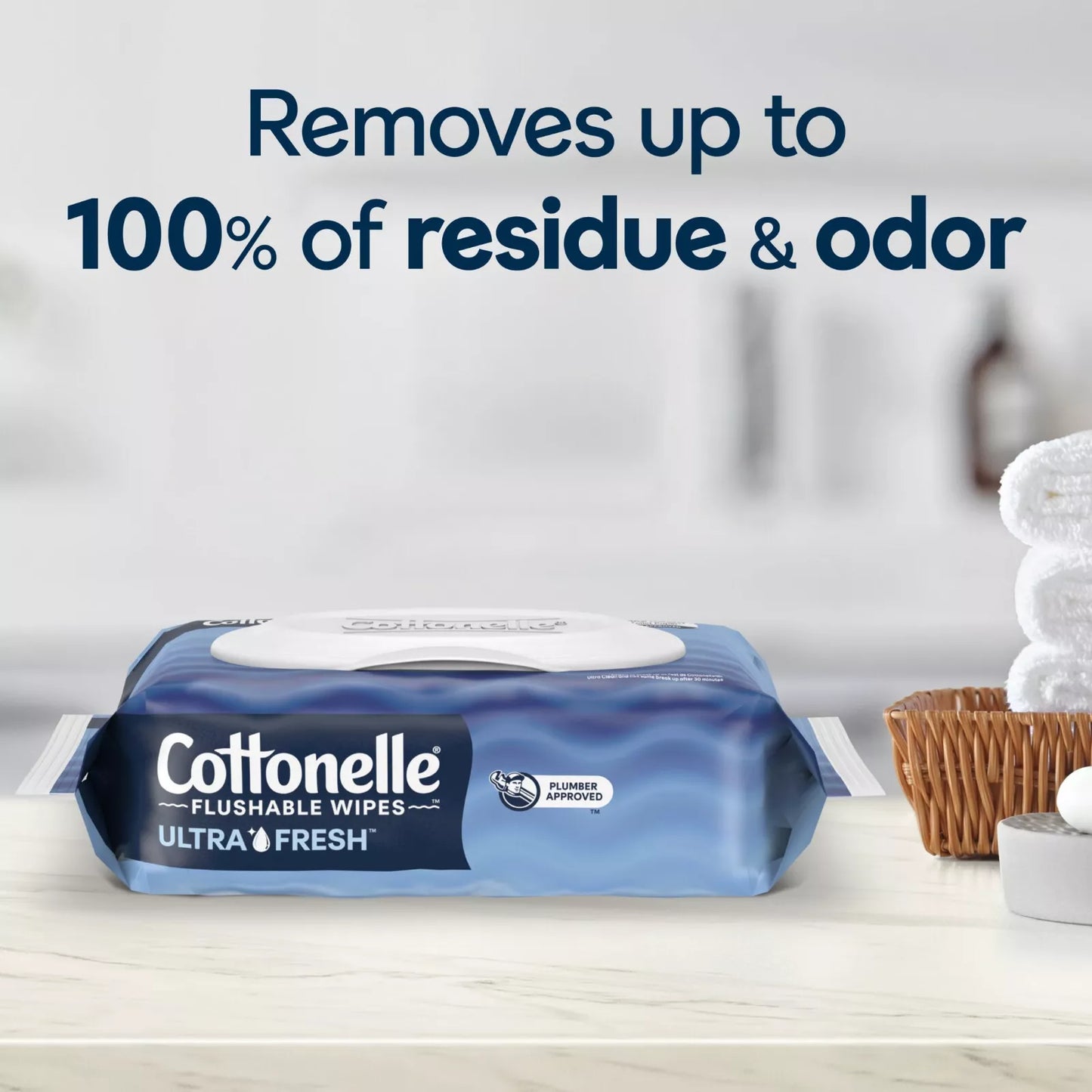 Cottonelle Ultra Fresh Flushable Wet Wipes, 4 Flip-Top Packs