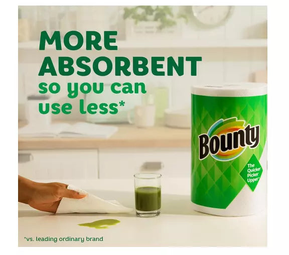 Bounty Full Sheet Paper Towels, White, 2 Triple Rolls - 6 Regular Rolls