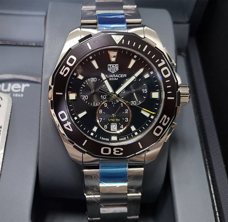 TAG HEUER Aquaracer 300M Chronograph Black Dial 43mm Men's Watch CAY111A.BA0927