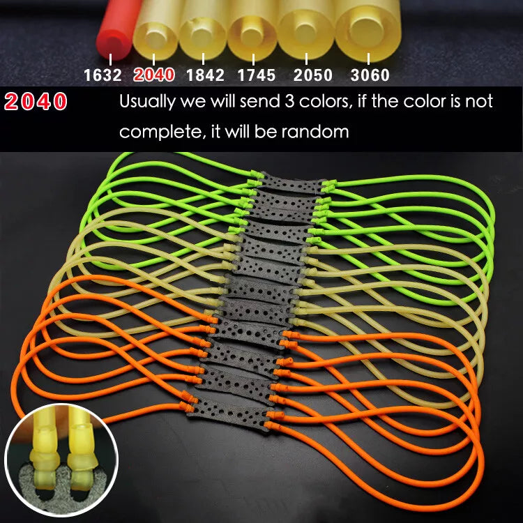 12pcs Elastic Natural Latex Rubber Band Tube for Hunting Slingshot Catapults