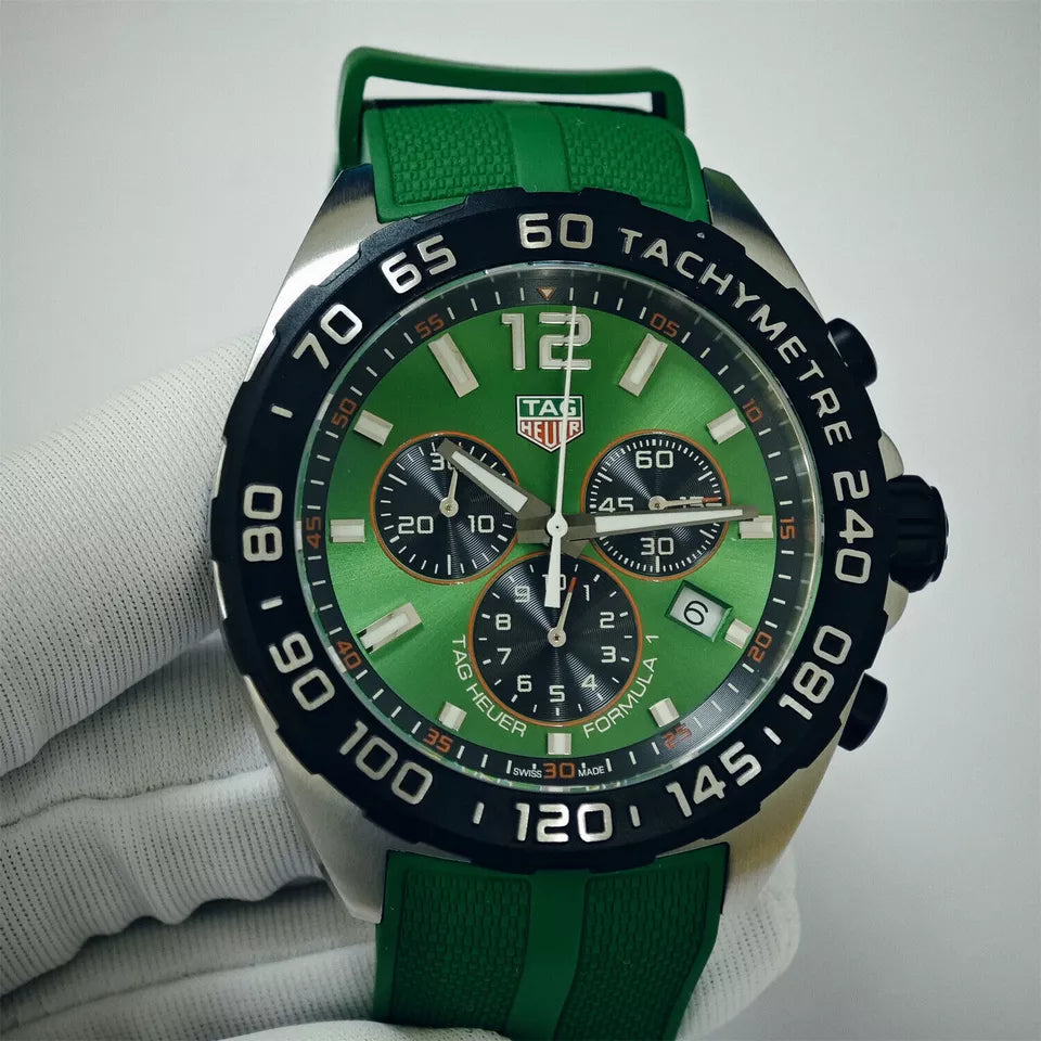 Tag Heuer Formula 1 Quartz Chronograph 43mm Green Men's Watch CAZ101AP.FT8056