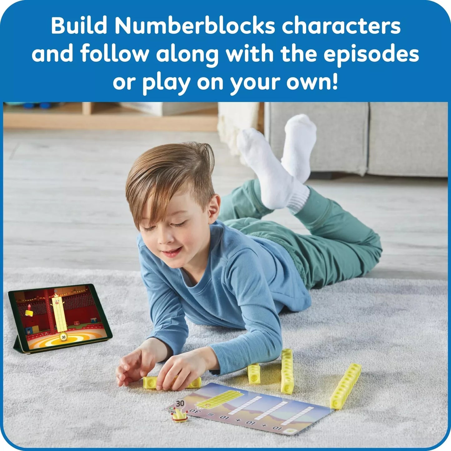 Hand2mind MathLink Cubes Numberblocks 21-30 Activity Set, 20 Preschool Learni...