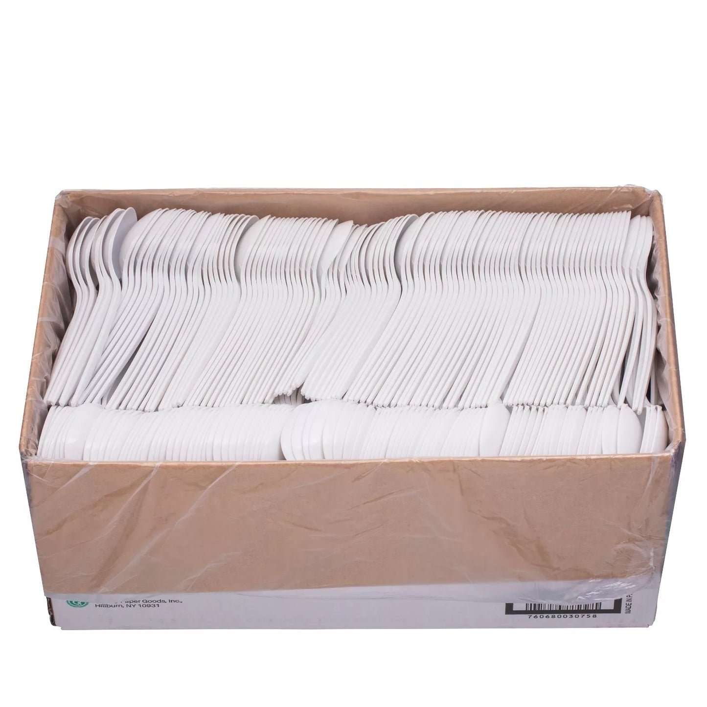 Disposable Plastic Spoons, Medium Weight & White Soup Spoons (1000 Pack)