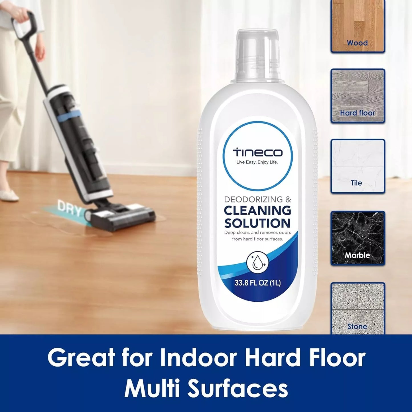 Tineco Floor Cleaning Solution 2L for iFLOOR Series, 67.6 Fl Oz (Pack of 1)