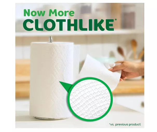 Bounty Full Sheet Paper Towels, White, 2 Triple Rolls - 6 Regular Rolls
