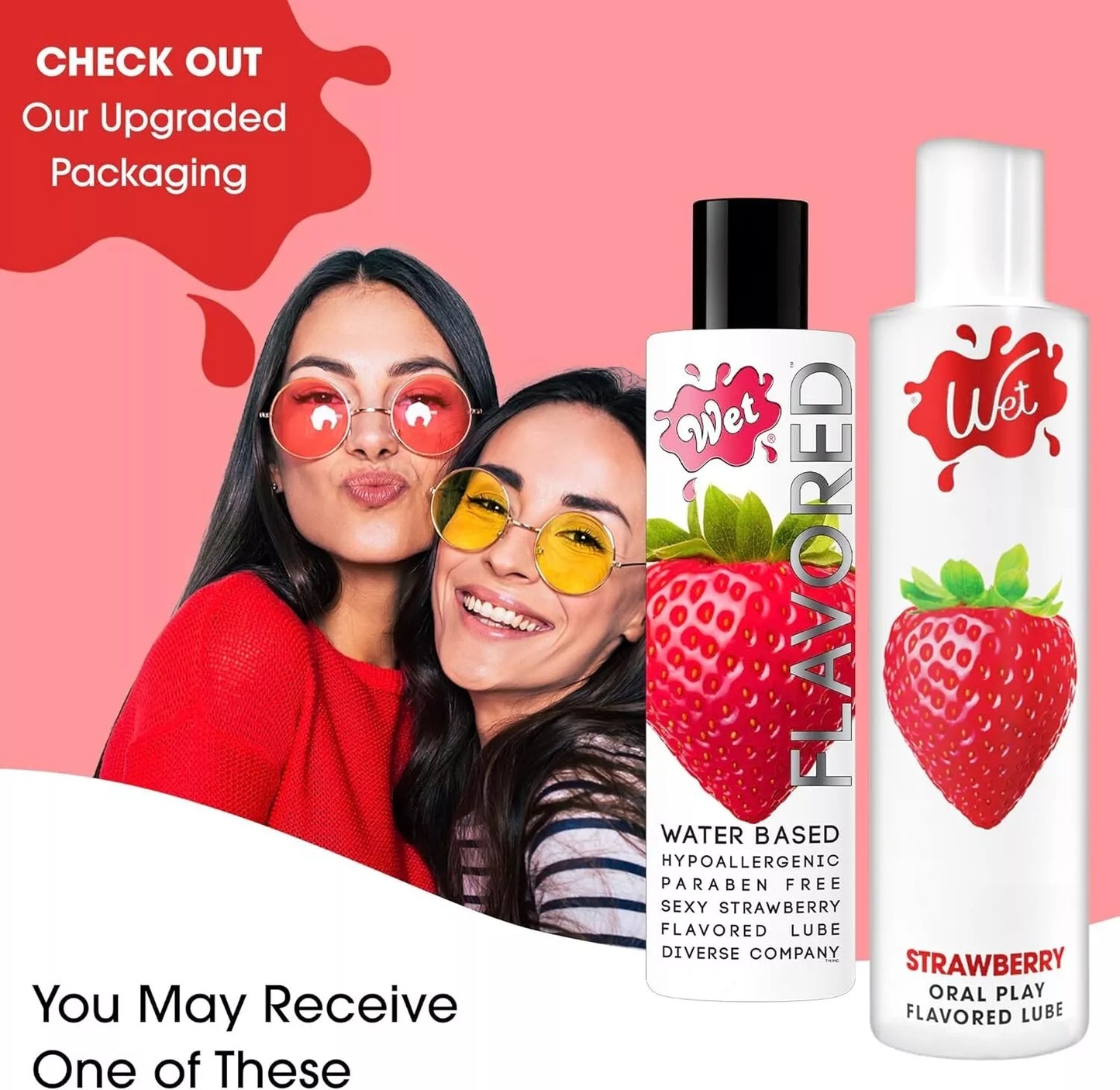 Wet Water-Based Flavored Lube for Men, Women & Couples, 3 Fl Oz (Sexy Strawberry