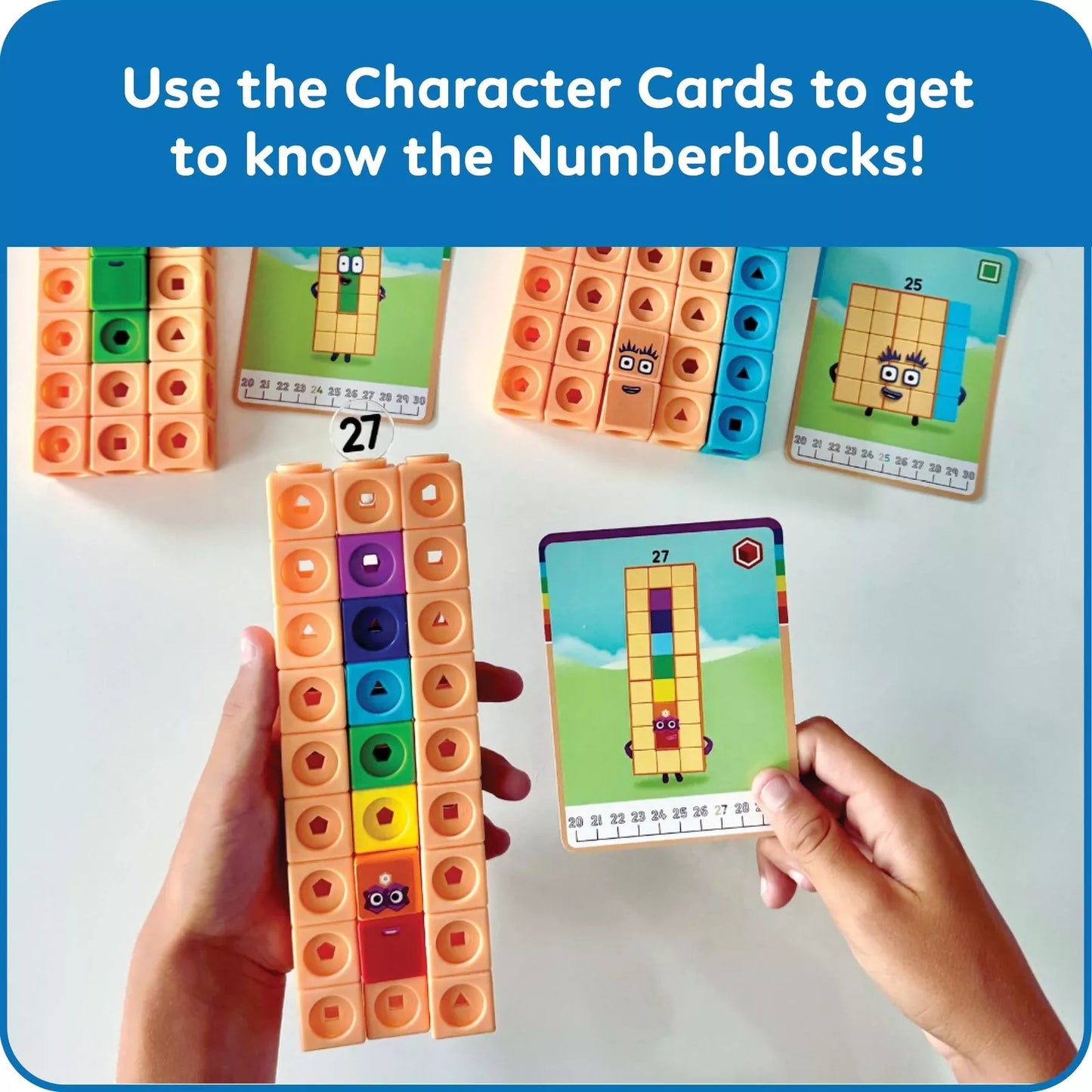 Hand2mind MathLink Cubes Numberblocks 21-30 Activity Set, 20 Preschool Learni...