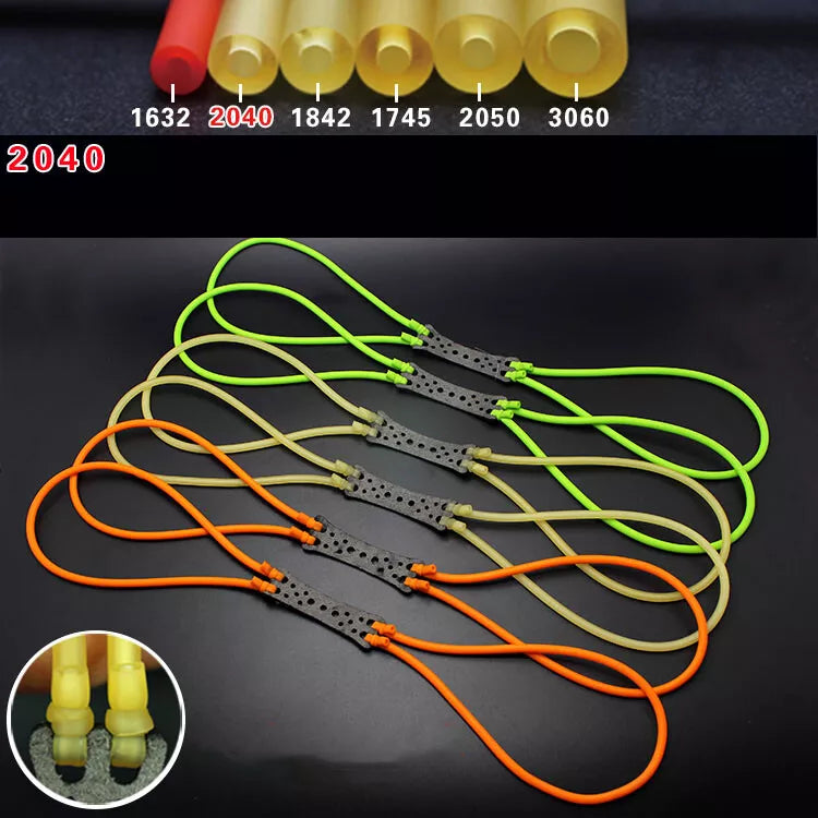 12pcs Elastic Natural Latex Rubber Band Tube for Hunting Slingshot Catapults