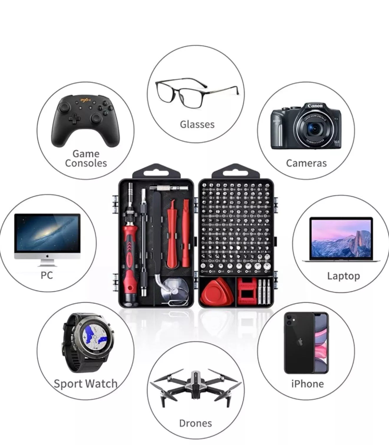 122 in 1 Computer Screwdriver Kit, Laptop Screwdriver Sets