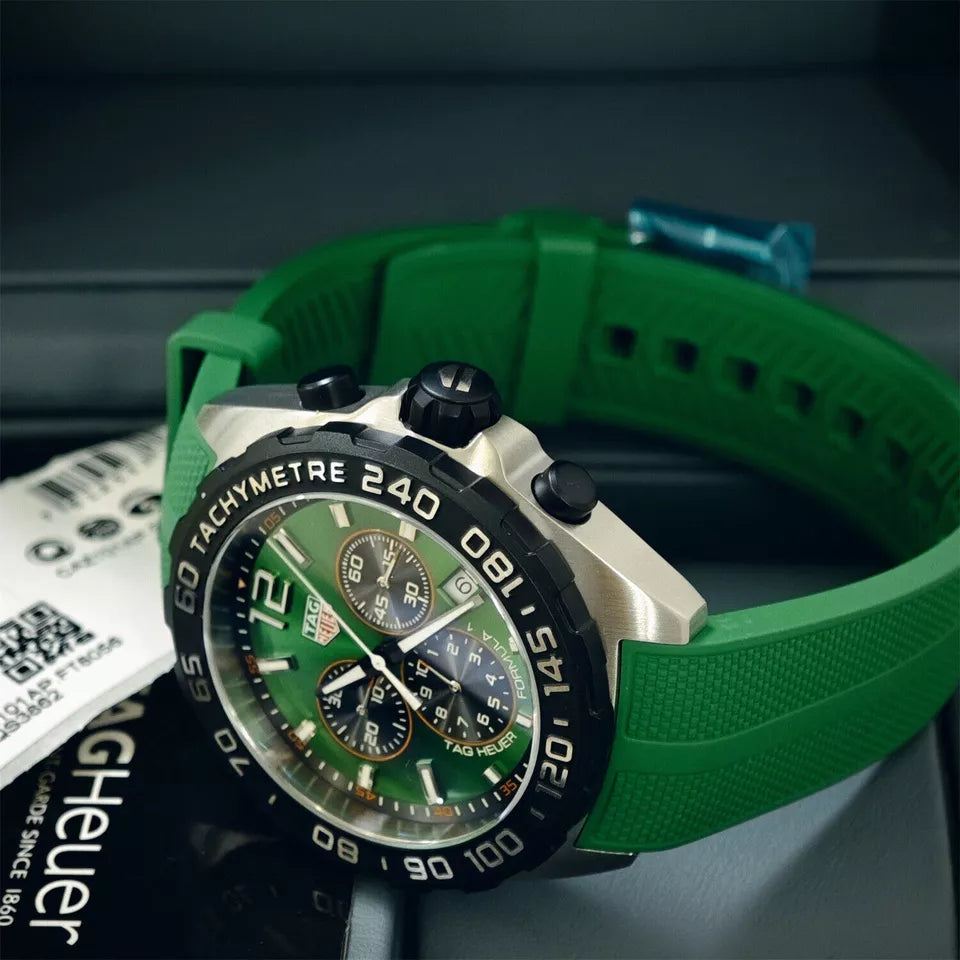 Tag Heuer Formula 1 Quartz Chronograph 43mm Green Men's Watch CAZ101AP.FT8056