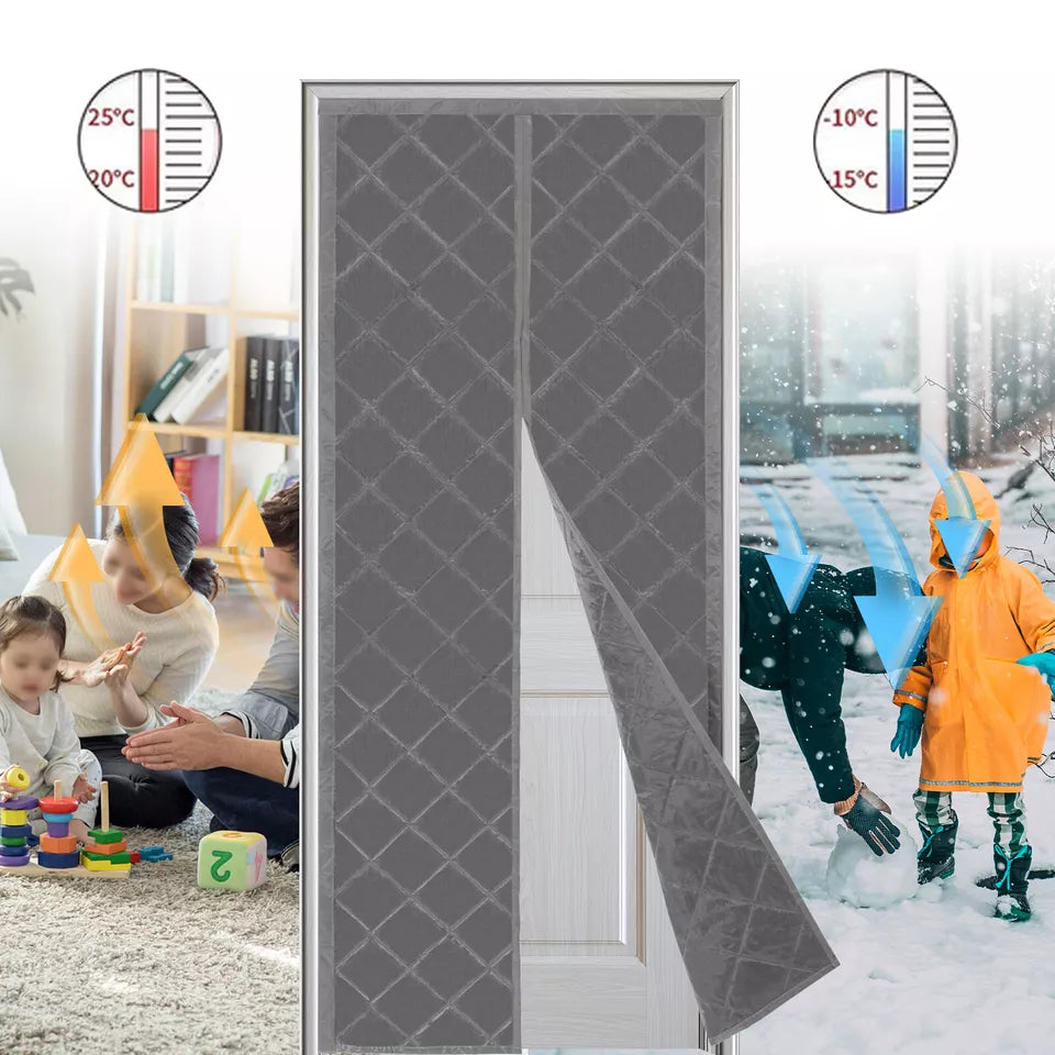 Magnetic Thermal Insulated Door Curtain,Fits Door Size 37.4" x 82.68" Door Cover