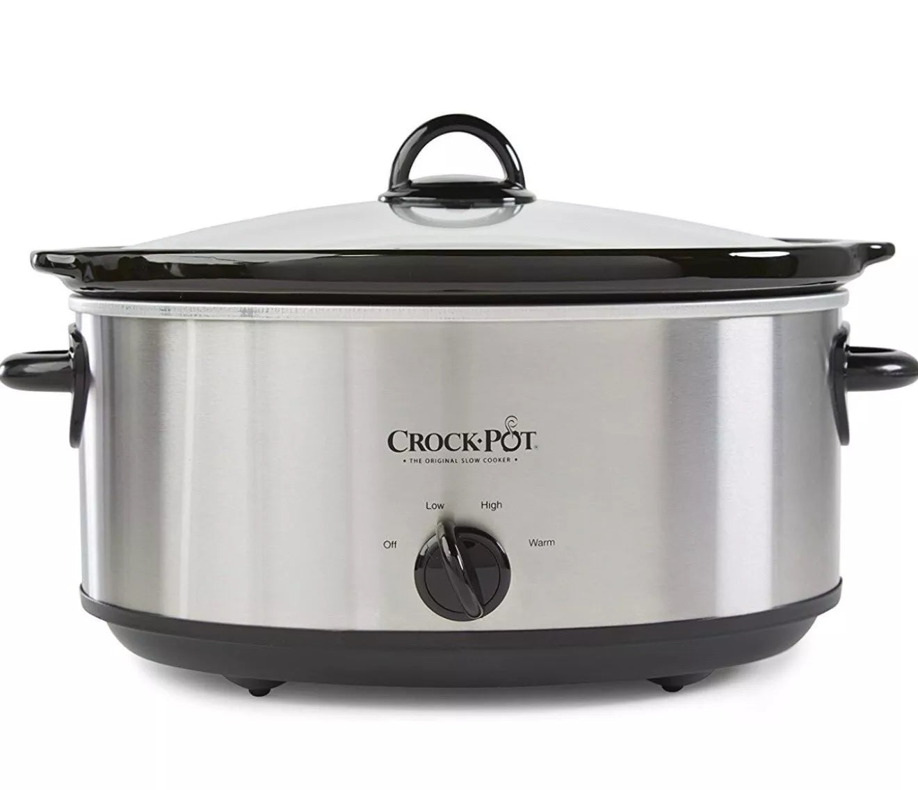 Crock-Pot 7 Quart Oval Manual Slow Cooker, Stainless Steel (SCV700-S-BR)