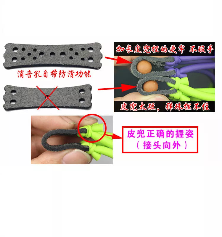 12pcs Elastic Natural Latex Rubber Band Tube for Hunting Slingshot Catapults