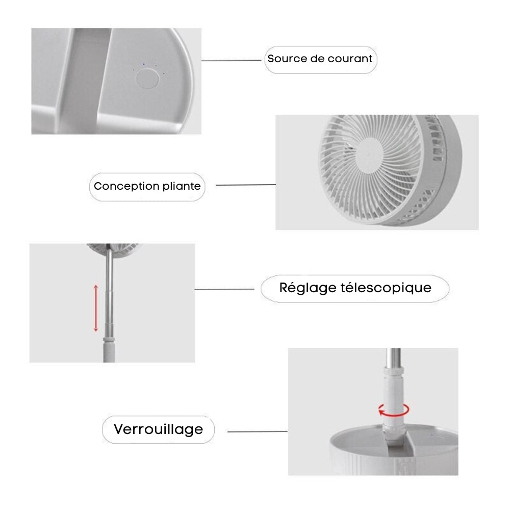 FoldAir - Wireless Retractable Portable Fan