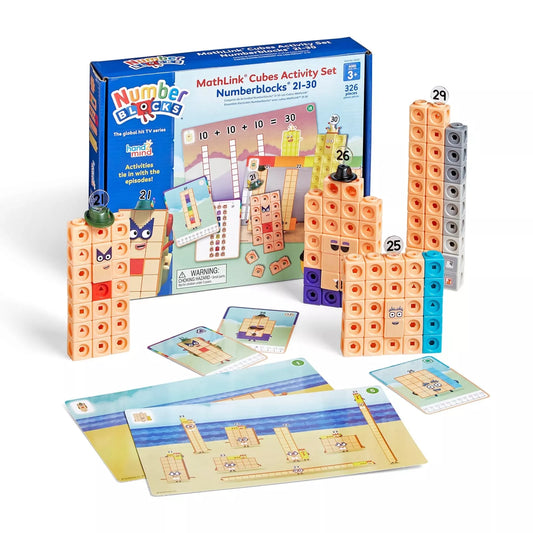 Hand2mind MathLink Cubes Numberblocks 21-30 Activity Set, 20 Preschool Learni...