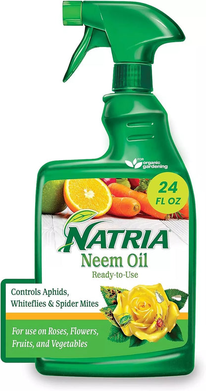 Natria 706250A Neem Oil Spray for Plants Pest Organic Disease Control, 24-Ounce.