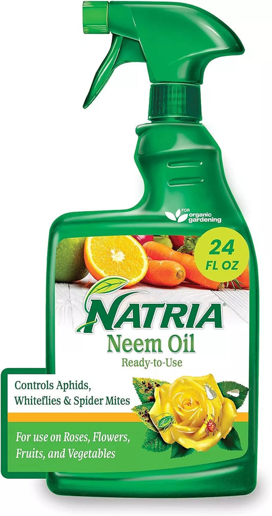 Natria 706250A Neem Oil Spray for Plants Pest Organic Disease Control, 24-Ounce.