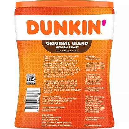 Dunkin' Donuts 1334985 Original Blend Ground Coffee Medium Roast