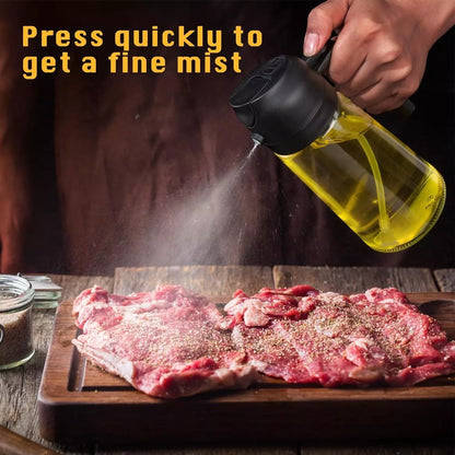Oil Dispenser for Kitchen, 2 in 1 Olive Oil Dispenser and Oil Sprayer for Cookin