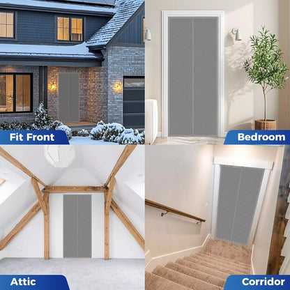 Magnetic Thermal Insulated Door Curtain,Fits Door Size 37.4" x 82.68" Door Cover