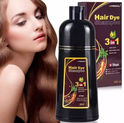 ORIGINAL MEIDU Hair Dye Color Shampoo 500ml (DARK BROWN) - FREE SHIPPING