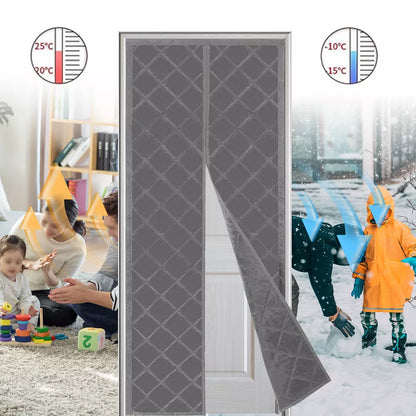 Magnetic Thermal Insulated Door Curtain,Fits Door Size 37.4" x 82.68" Door Cover