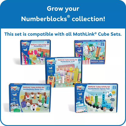 Hand2mind MathLink Cubes Numberblocks 21-30 Activity Set, 20 Preschool Learni...